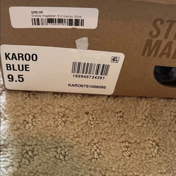 Steve Madden Blue Fur Heeled Sandals - Picture 5 of 5